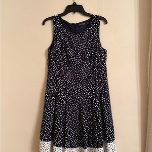 Lauren Ralph Lauren Black and White Polka Dot Dress